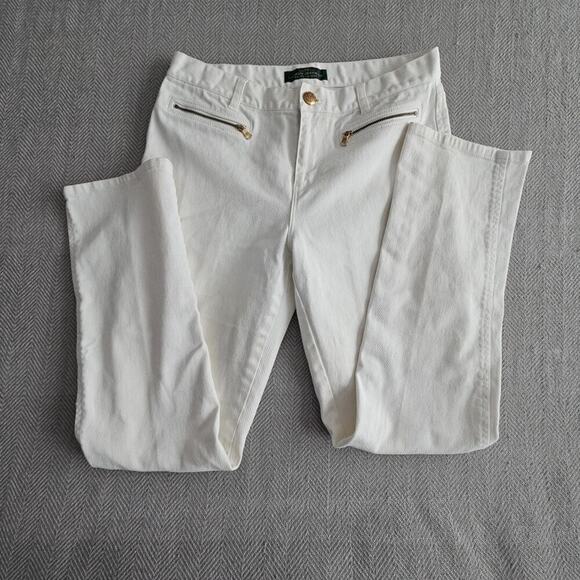 Lauren Ralph Lauren Green Label Jeans White Classic Straight Women’s Size 6 - Picture 2 of 16